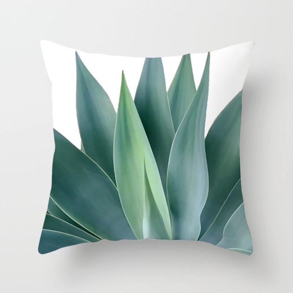 🔥LAST ONE 🔥 Green Plant Print Cushion C…